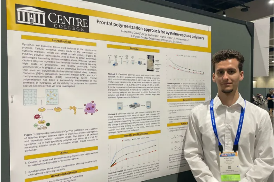 LifeSciKY welcomes Centre College student Alexandru David as Innovation Fellow